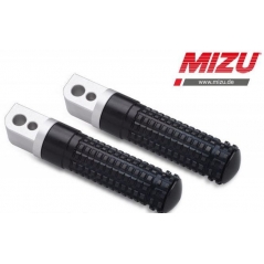 MIZU Mizu Race passenger's footpeg, including ABE, Silver/Black | 409TS1120046 | mizu_409TS1120046 | euronetbike-net