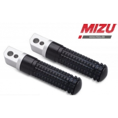 MIZU Mizu Race passenger's footpeg, including ABE, Silver/Black | 409TS1120047 | mizu_409TS1120047 | euronetbike-net