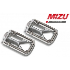 MIZU Mizu Dirt Bike driver's footpeg, Silver/Black | 409TT3330025 | mizu_409TT3330025 | euronetbike-net