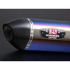 Yoshimura YOSHIMURA JMCA SLIP-ON R-77J CARBON END GSX1300R 08- (STBC) - TITANIUM BLUE COVER CARBON END | 110-509-5W80B | yos_110-509-5W80B | euronetbike-net