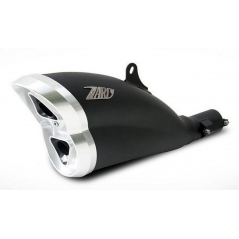 Zard exhaust Zard BLACK STAINLESS STEEL RACING WITH CARBON END-CAP for DUCATI DIAVEL (2011-2018) | ZD117SSR-BFC | zar_ZD117SSR-BFC | euronetbike-net