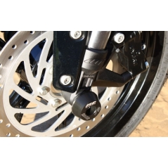 GSG Crash-pads Axle-Crashpads for KTM Duke 125 2011- Front wheel fixation on hollow-axle-bolts M8 | gsg_33-33 | euronetbike-net
