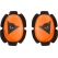 Dainese wear Dainese PISTA KNEE SLIDER, FLUO-ORANGE/BLACK | 201876166J13001 | dai_201876166-J13_N | euronetbike-net