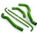 SAMCO SPORT Samco Sport Kawasaki KLR 650 A 1987 - 2007 5 Piece (Full Hose Kit) Samco Sport Silicone Radiator Coolant Hose Kit | KAW-53-GN | samco_KAW-53-GN | euronetbike-net