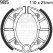 EBC brakes EBC-Brakes Plain Motorcycle Replacement Brake Shoes to fit Front Left | ebc_985 | euronetbike-net