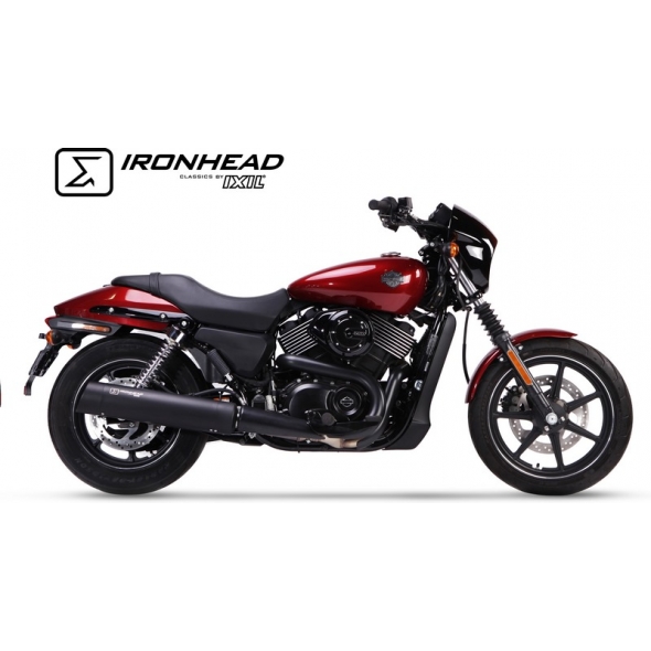 IXIL IXIL Slip On Exhaust - Ironhead Round Black | HD 1001 SB | ixil_HD_1001_SB | euronetbike-net
