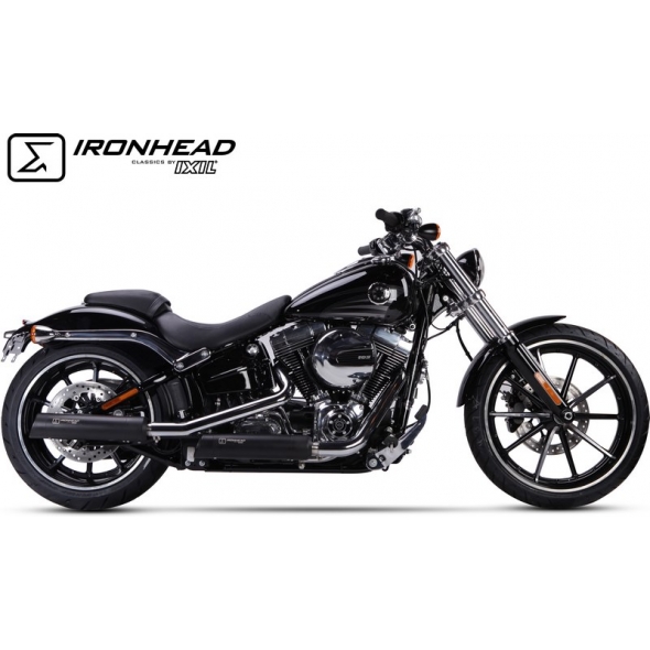 IXIL IXIL Slip On Exhaust (Lower Muffler) - Ironhead Round Black | HD 1005 SB | ixil_HD_1005_SB | euronetbike-net