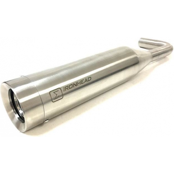 IXIL IXIL Slip On Exhaust (Upper Muffler) - Ironhead Round Matt Inox | HD 1022 SS | ixil_HD_1022_SS | euronetbike-net