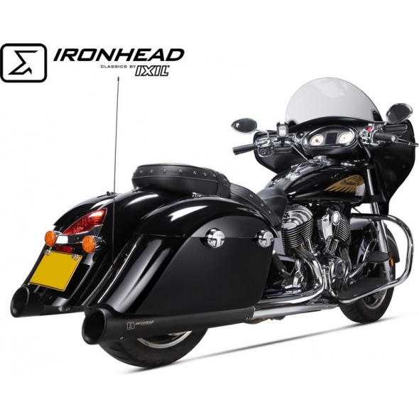 IXIL IXIL Slip On Exhaust (Right Muffler) - Ironhead Round Black | HI 2018 SB | ixil_HI_2018_SB | euronetbike-net