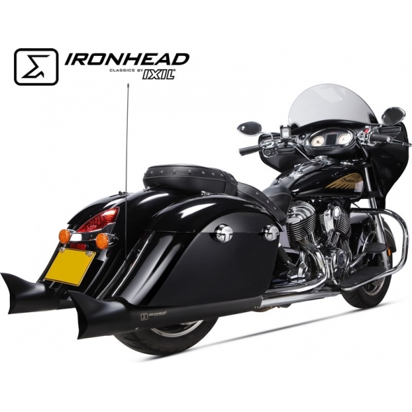 IXIL IXIL Slip On Exhaust (Left Muffler) - Ironhead Round Black | HI 2019 SB | ixil_HI_2019_SB | euronetbike-net