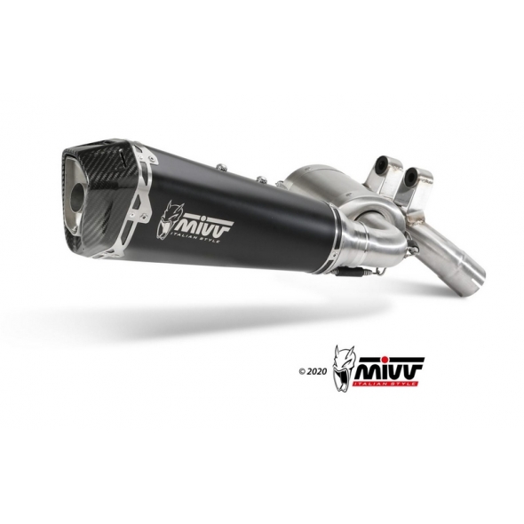 Mivv silencers Mivv Delta Race Black Stainless Steel Exhaust | B.038.LDRB | mivv_B038LDRB | euronetbike-net