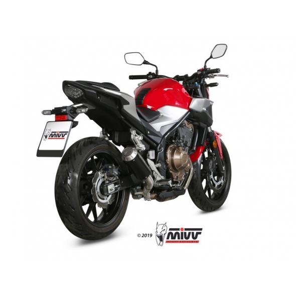 Mivv silencers Mivv Mk3 Black Stainless Steel Exhaust | H.075.SM3B | mivv_H075SM3B | euronetbike-net