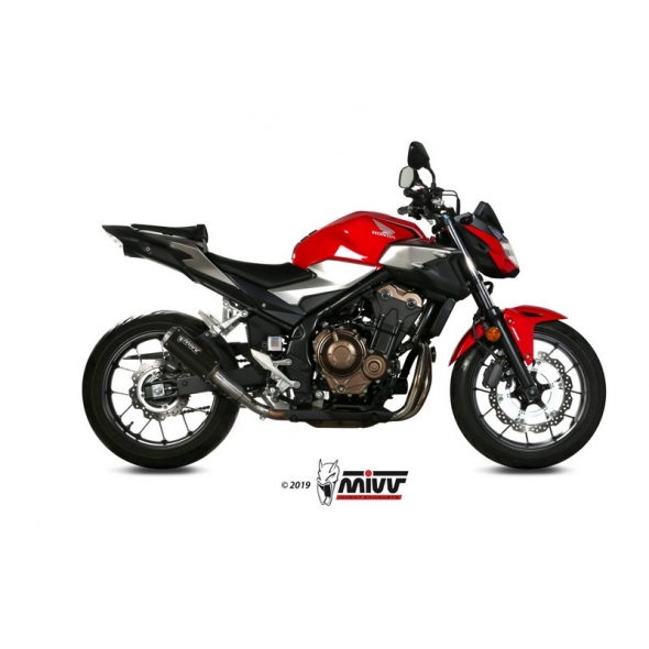 Mivv silencers Mivv Mk3 Black Stainless Steel Exhaust | H.075.SM3B | mivv_H075SM3B | euronetbike-net