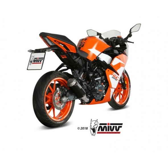 Mivv silencers Mivv Mk3 Black Stainless Steel Exhaust | KT.019.SM3B | mivv_KT019SM3B | euronetbike-net
