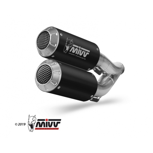 Mivv silencers Mivv Mk3 Black Stainless Steel Exhaust | KT.022.LM3B | mivv_KT022LM3B | euronetbike-net