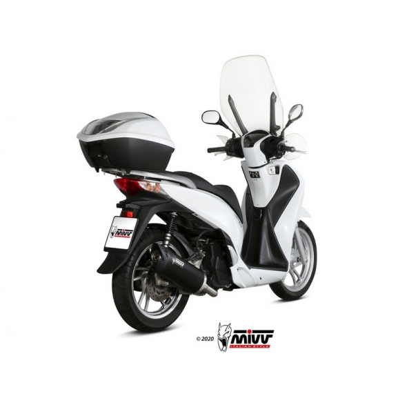 Mivv silencers Mivv Mover Black Painted Stainless Steel Exhaust | MV.HO.0003.LV | mivv_MVHO0003LV | euronetbike-net