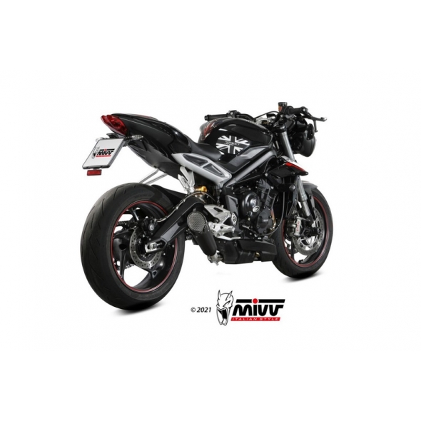 Mivv silencers Mivv X-M5 Black Stainless Steel Exhaust | T.019.SC5B | mivv_T019SC5B | euronetbike-net
