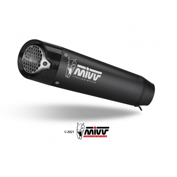 Mivv silencers Mivv X-M5 Black Stainless Steel Exhaust | T.019.SC5B | mivv_T019SC5B | euronetbike-net