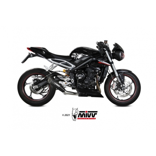 Mivv silencers Mivv X-M5 Black Stainless Steel Exhaust | T.019.SC5B | mivv_T019SC5B | euronetbike-net