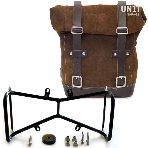 UnitGarage Unit Garage Waxed suede Side Pannier + Symmetrical Double Subframe NineT, ColoradoBrown | U002+1632+A2-ColoradoBrown | ug_U002-1632-A2-ColoradoBrown | euronetbike-net