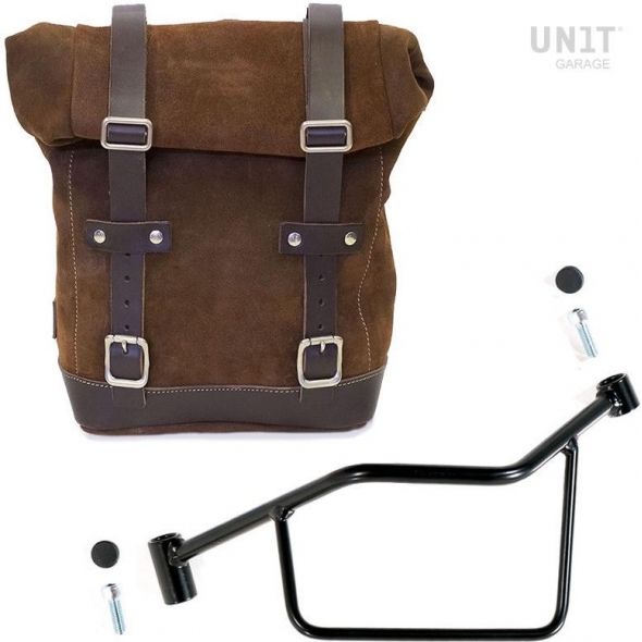 UnitGarage Unit Garage Waxed Suede Side Pannier + Left Subframe R 1200 R LC, ColoradoBrown | U002+2101SX-ColoradoBrown | ug_U002-2101SX-ColoradoBrown | euronetbike-net