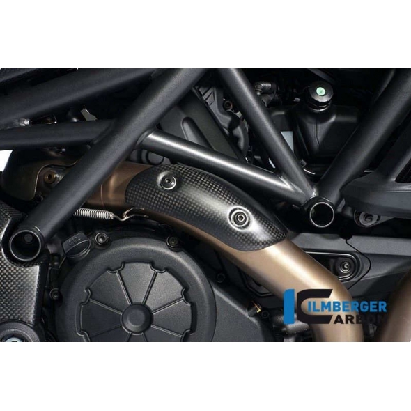 Ilmberger Carbon Ilmberger Exhaust Protection on the Manifold Carbon - Ducati Diavel | ilm_AHK_020_DIAVE_K | euronetbike-net