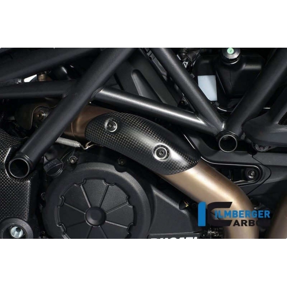 Ilmberger Carbon Ilmberger Exhaust Protection on the Manifold Carbon - Ducati Diavel | ilm_AHK_020_DIAVE_K | euronetbike-net