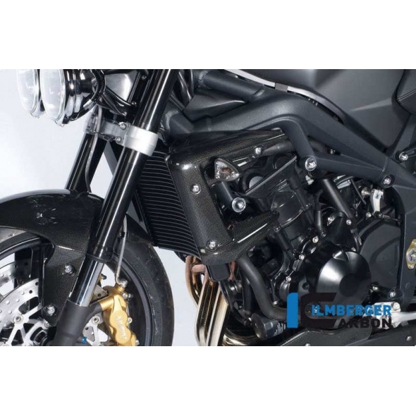 Ilmberger Carbon Ilmberger Radiator Cover (left) Carbon - Triumph Street Triple 675 | ilm_WKL_009_TRSTR_K | euronetbike-net