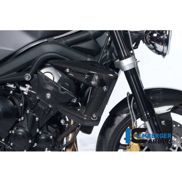 Ilmberger Carbon Ilmberger Radiator Cover (right) Carbon - Triumph Street Triple 675 | ilm_WKR_010_TRSTR_K | euronetbike-net