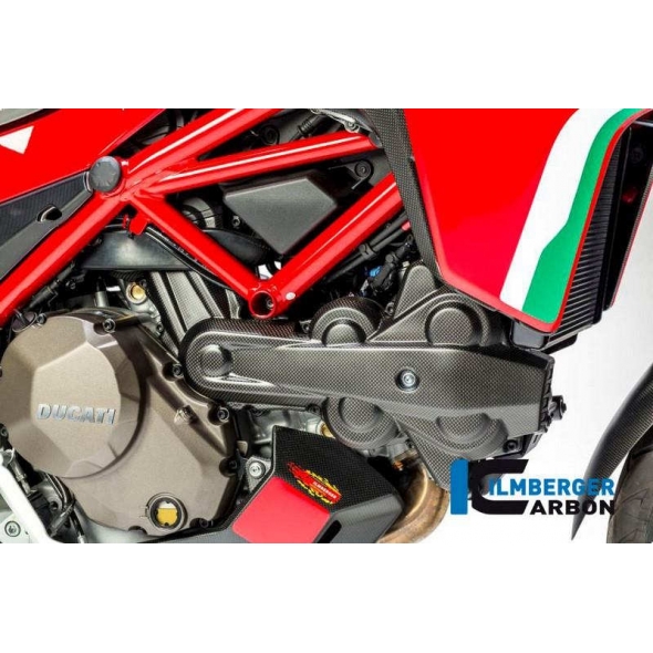Ilmberger Carbon Ilmberger Cam Belt Cover horizontal matt surface Ducati MTS 1200 '15 | ilm_ZAH_109_D15MM_K | euronetbike-net