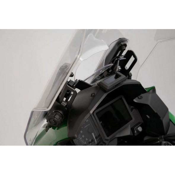 SW-Motech SW-MOTECH GPS mount for cockpit Black. Kawasaki Versys 1000 (18-). | GPS.08.922.10000/B | sw_GPS_08_922_10000B | euronetbike-net
