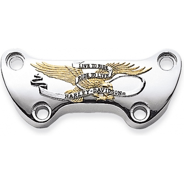 Harley-Davidson Harley-Davidson Live To Ride Handlebar Clamp, Gold & Chrome | 56178-92TA | hd_56178-92TA | euronetbike-net