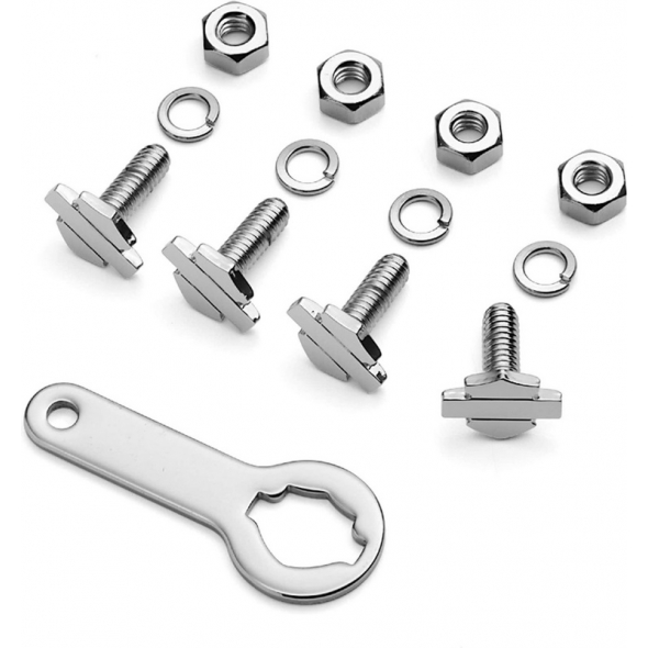 Harley-Davidson Harley-Davidson Bar & Shield License Plate Mounting Hardware Kit, Chrome | 94114-02 | hd_94114-02 | euronetbike-net