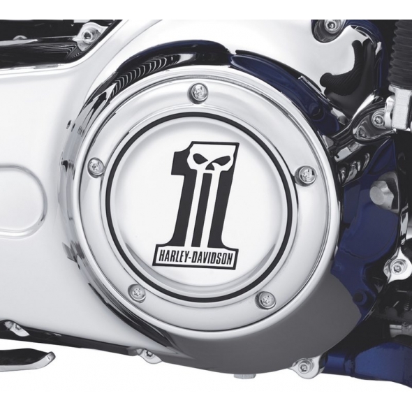 Harley-Davidson Harley-Davidson Number One Skull Derby Cover, Black & Chrome | 25331-10 | hd_25331-10 | euronetbike-net