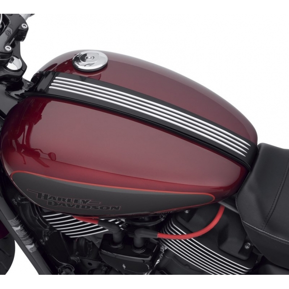 HarleyDavidson Fuel Tank TrimGloss Black Machined, Black Anodized