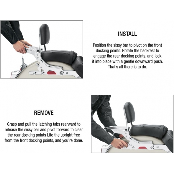 Harley-Davidson Harley-Davidson HoldFast Sissy Bar Upright-Standard Height-Chrome, Chrome | 52300432 | hd_52300432 | euronetbike-net