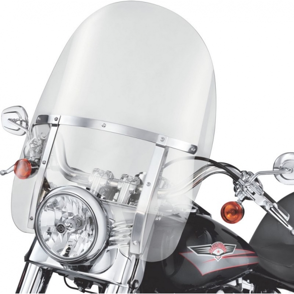 Harley-Davidson Harley-Davidson King-Size H-D Detachables Windshield for FL Softail Models-21 in. Clear, Polished Braces, Clear-Polished Braces | 58243-95 | hd_58243-95 | euronetbike-net