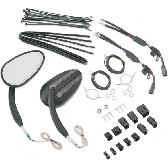 HarleyDavidson Mirror with Auxiliary Running Light and Directional