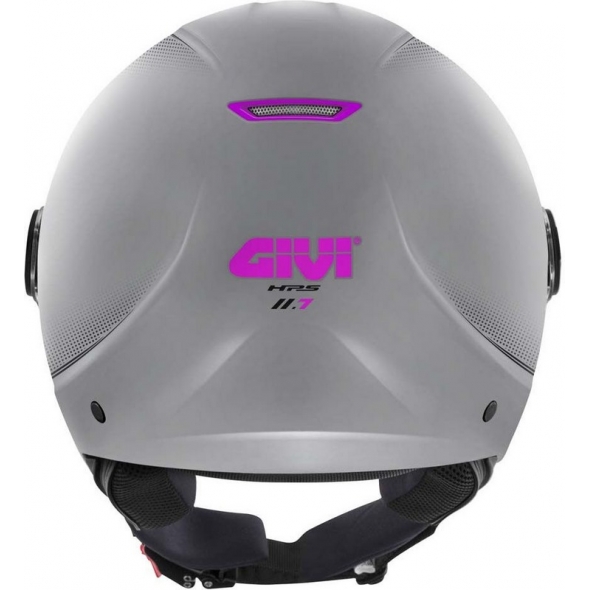 GIVI Parts Givi Jet helmet 11.7 SOLID COLOR LADY Matte Silver/Fuchsia, Size 57/M | H117BG77957 | givi_H117BG77957 | euronetbike-net