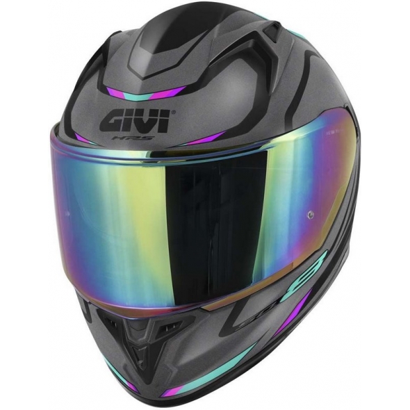 GIVI Parts Givi Full face helmet 50.8 MACH1 Matt Titanium/Black/Pink, Size 54/XS | H508FMHTP54 | givi_H508FMHTP54 | euronetbike-net