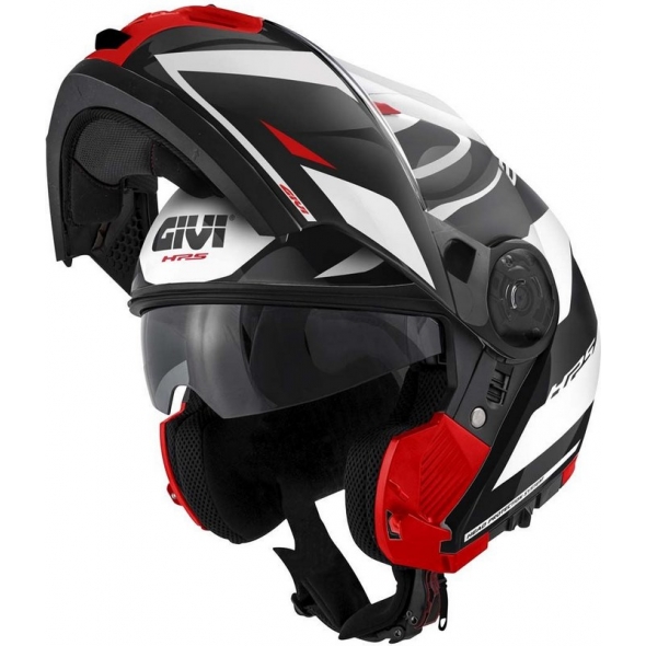GIVI Parts Givi Flip-up helmet X.21 EVO NUMBER Black|White/Red, Size 60/L | HX21RNBBR60 | givi_HX21RNBBR60 | euronetbike-net
