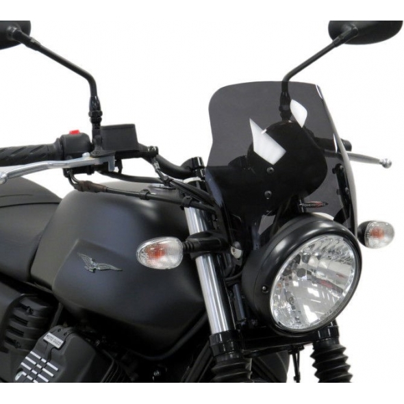 Powerbronze parts Powerbronze Light Screen MOTO GUZZI V7 ROUGH 18-21/V7 SPECIAL 17-21 (225 MM HIGH)/DARK TINT | 430-U308A-002 | pb_430-U308A-002 | euronetbike-net
