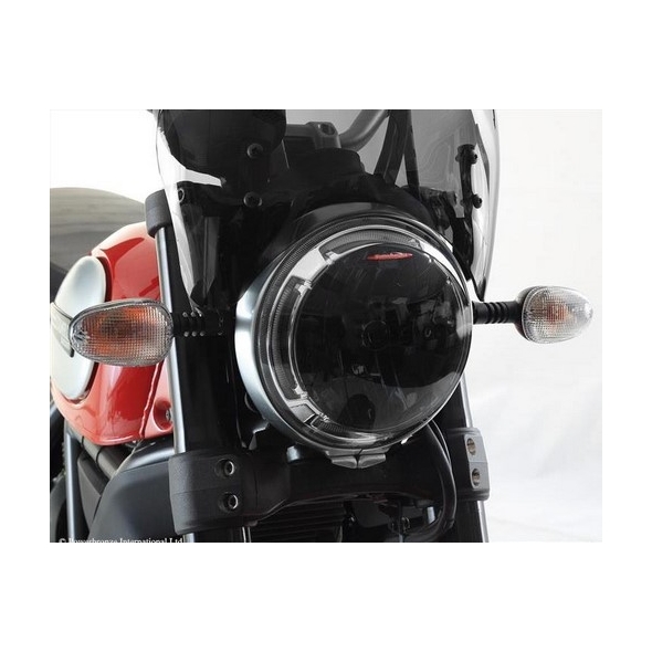 Powerbronze parts Powerbronze Headlight Protectors, FROSTED STEALTH GREY for DUCATI ,SCRAMBLER 800, 15-19 | 440-D160B-019 | pb_440-D160B-019 | euronetbike-net
