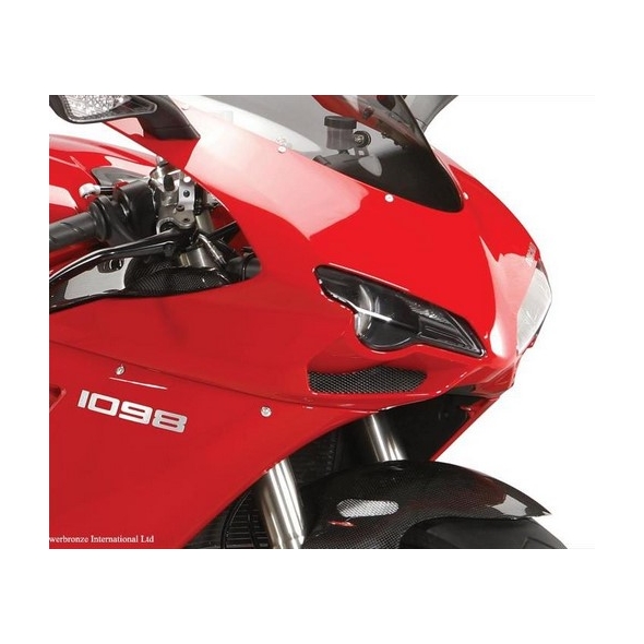 Powerbronze parts Powerbronze Headlight Protectors, FROSTED STEALTH GREY for DUCATI ,1098,848,1198 | 440-D461-019 | pb_440-D461-019 | euronetbike-net