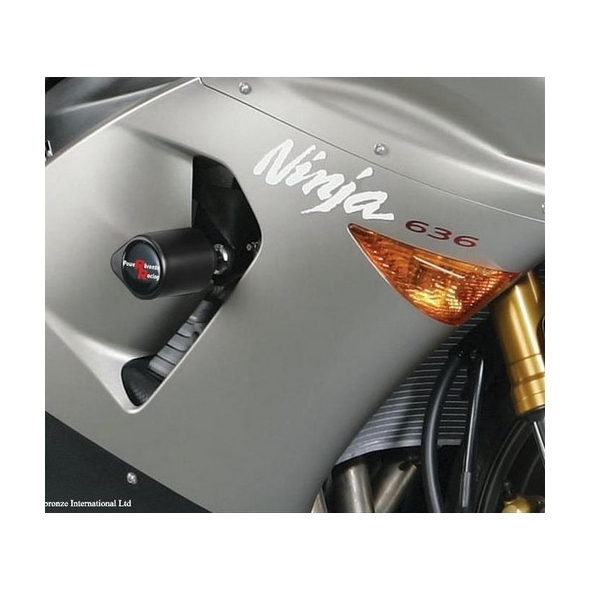 Powerbronze parts Powerbronze Badged Crash Post Set, GREEN for KAWASAKI ,ZX6-R, 05-06 (DRILL FAIRING) | 513-K104-011 | pb_513-K104-011 | euronetbike-net