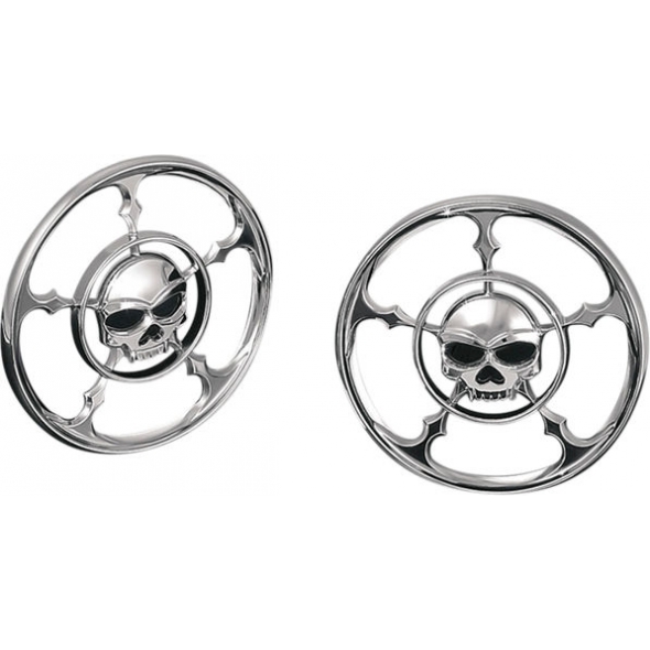 KURYAKYN KURYAKYN FRONT SPEAKER GRILLS ZOMBIE CHROME | 7373 | kur_7373 | euronetbike-net