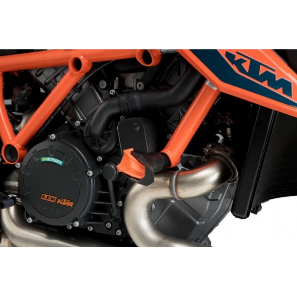 Puig Puig R19 FRAME SLIDERS FOR KTM 1290 SUPERDUKE R 2020, Black | 20450N | puig_20450N | euronetbike-net