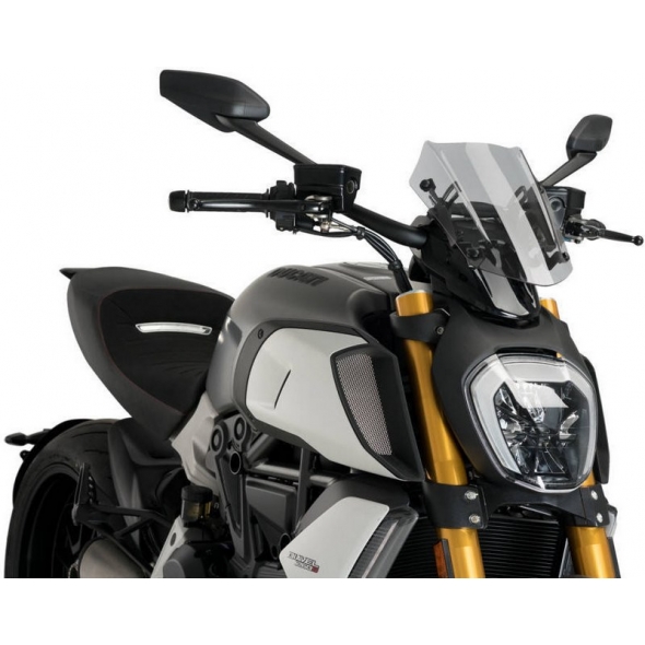 Puig Puig Windshield New Generation Adjustable for motorcycle Ducati DIAVEL 1260 2019, Smoke | 3773H | puig_3773H | euronetbike-net