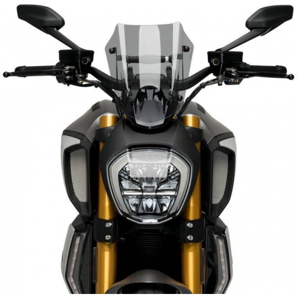 Puig Puig Windshield New Generation Adjustable for motorcycle Ducati DIAVEL 1260 2019, Smoke | 3773H | puig_3773H | euronetbike-net