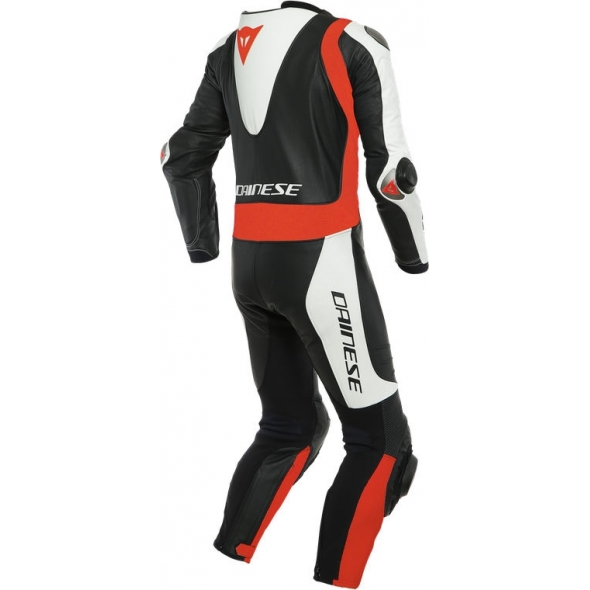Dainese wear Dainese LAGUNA SECA 5 1PC LEATHER SUIT PERF., Black/White/Fluo-Red, Size 44 | 201513467N32008 | dai_201513467-N32_44 | euronetbike-net